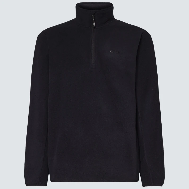Image of Oakley Mens Maple Ridge Half Zip Stretch Breathable Fleece Black male Small