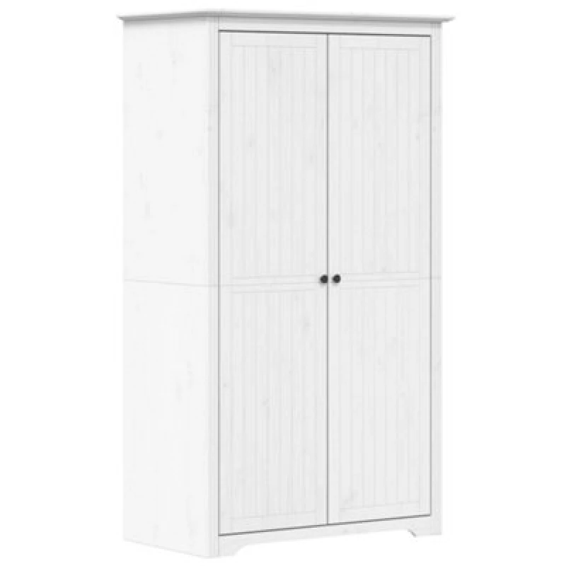 Image of Vidaxl Wardrobe Bodo White 101X52X176.5cm Solid Wood Pine, White 355059