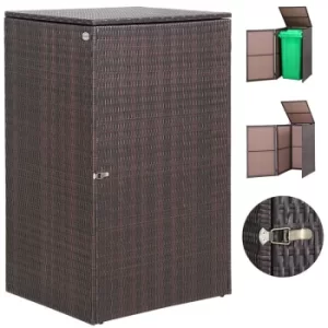 Image of Wheelie Bin Storage Box Polyrattan Screen Shed Hider Hideaway for Rubbish Bins