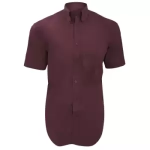 Image of Kustom Kit Mens Short Sleeve Corporate Oxford Shirt (15inch) (Midnight Navy)