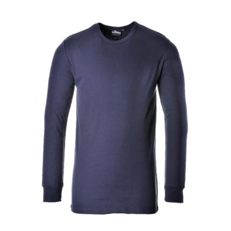 Image of Portwest Thermal Long Sleeve T Shirt B123NARXXXL Colour: Navy