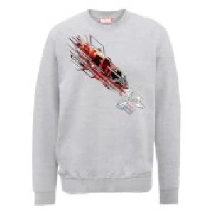 Image of Marvel Avengers Assemble Iron Man Shooting Burst Sweatshirt - Grey - L