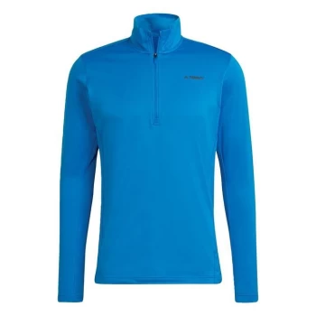 Image of adidas Terrex Everyhike Half-Zip Fleece Jacket Mens - Blue