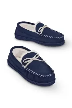 Image of Womens Suede Moccasin Slippers