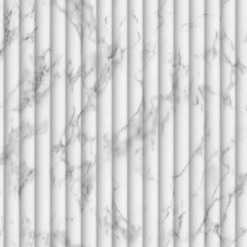 Image of Fine Decor Fine Decor Fd43976 Bianco Fluted Marble Soft, White/grey