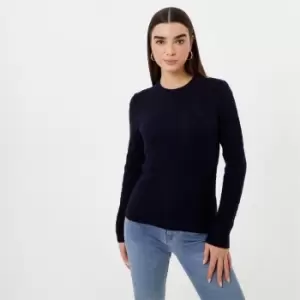 Image of Jack Wills Tinsbury Merino Wool Blend Cable Knitted Jumper - Blue