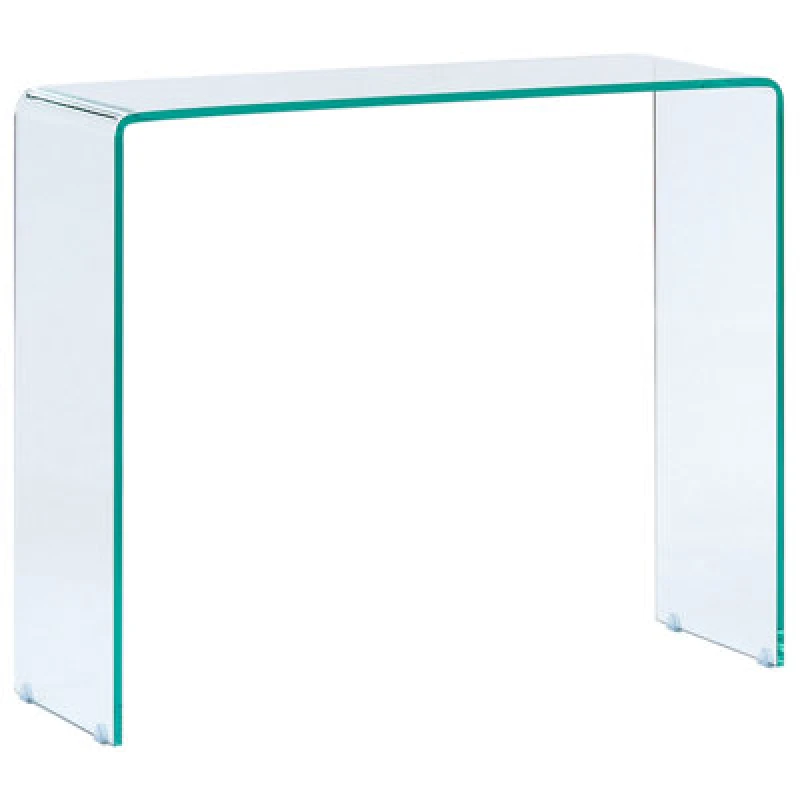 Image of Beliani Console Table Kendall Tempered Glass Transparent