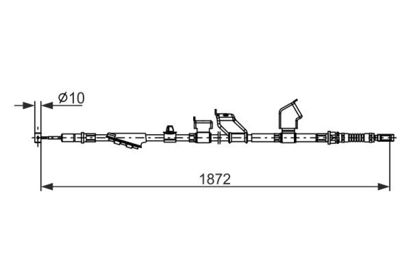 Image of Handbrake cable Bosch 1 987 482 910