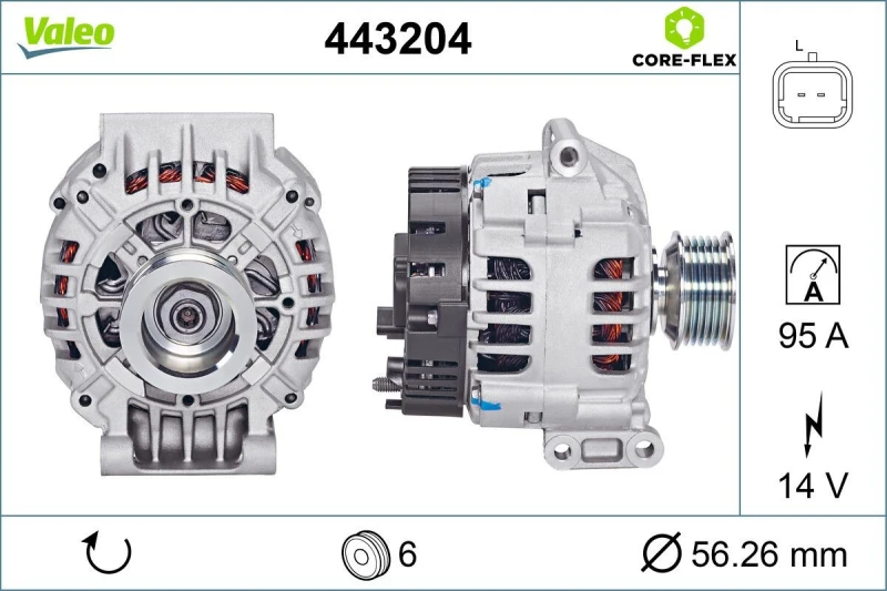 Image of Alternator VALEO 443204