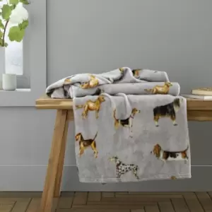 Image of Country Dogs 130x170cm Throw