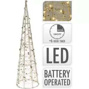 Image of The Spirit Of Christmas B/O LED Gold Cone 31 - Gold