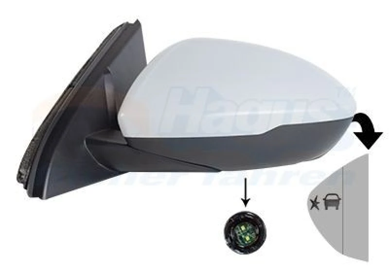 Image of VAN WEZEL Wing mirror VAN WEZEL 3854825