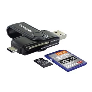 Image of Integral USB 3.1 Type A and Type C SD and Micro SD Card Reader