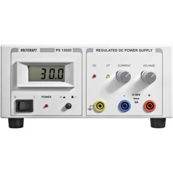 Image of VOLTCRAFT PS-1302 D Bench PSU (adjustable voltage) 0 - 30 V DC 0 - 2 A 60 W No. of outputs 1 x