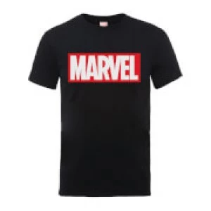 Image of Marvel Main Logo Mens Black T-Shirt - L - Black