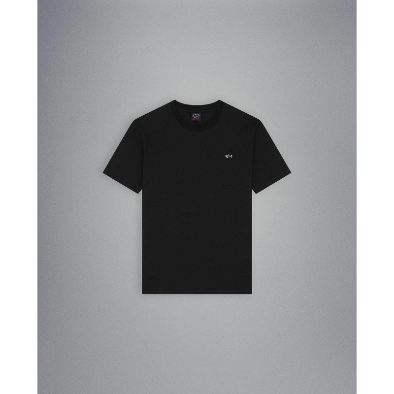 Image of Paul And Shark Mens Regular Fit Badge T-Shirt Black male S