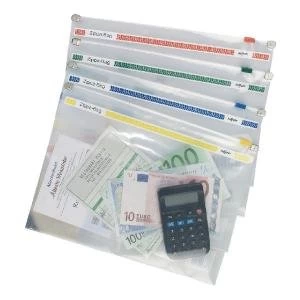 Image of Snopake Zippa-Bag 250 x 180mm A5 Plus Assorted Pack of 25 11448