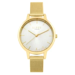 image of Lipsy Mesh Strap Watch with Floating Stone Dial