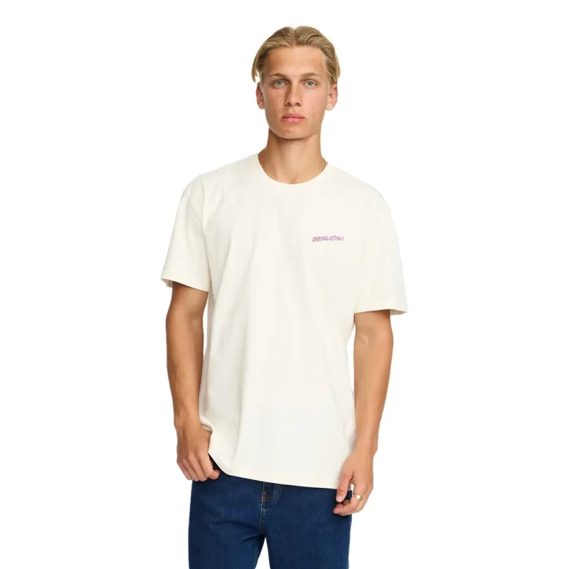 Image of Revolution Printed T-Shirt Revolution Blanc Male S