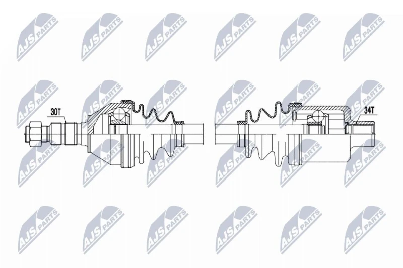 Image of NTY NPW-PL-159 Drive shaft Manual Transmission, Front Axle Right Drive Shaft (13)