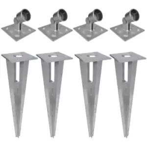 Image of Strive Post Spikes 4 pcs Steel Vidaxl Silver