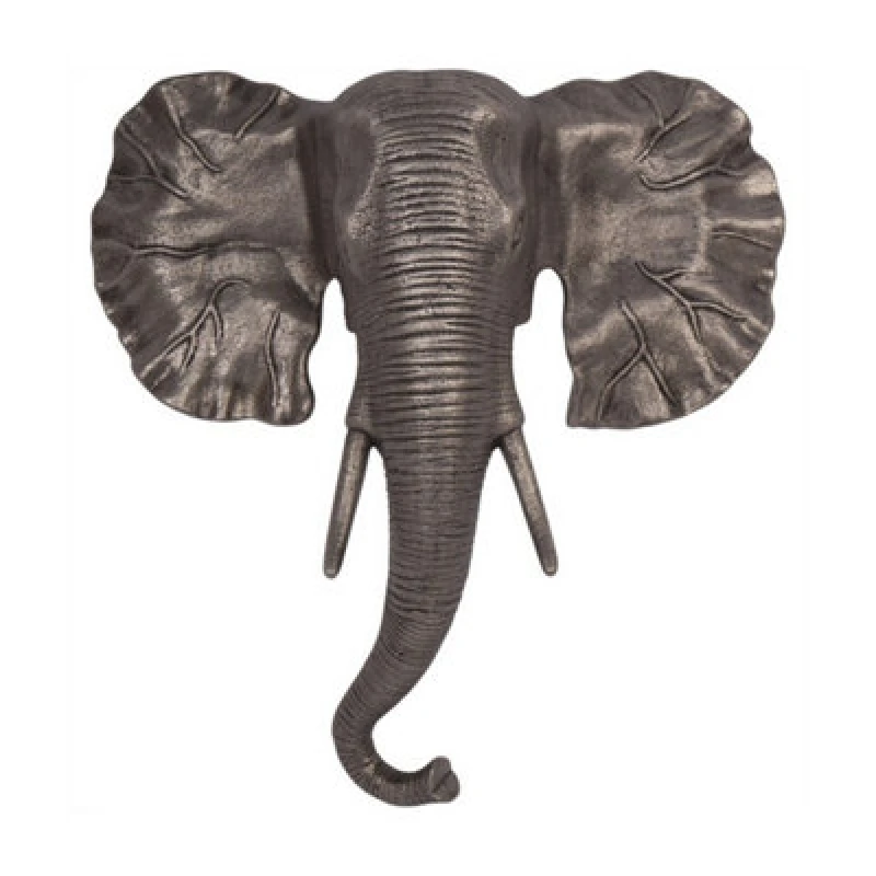 Image of Buttercup Farm Kariba Elephant Wall Art - Aluminium - L11 X W37 X H39cm - Antique Gold