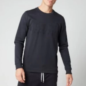 image of Hugo Boss Heritage Embossed Sweatshirt Navy Size S Men