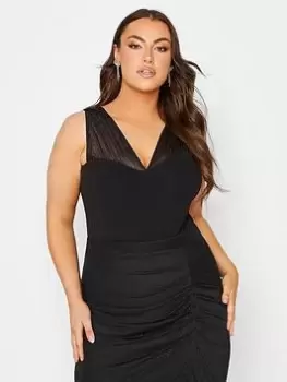 Image of Yours Party Glitter Mesh Body - Black, Size 16, Women