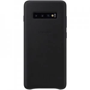 image of Samsung Leather Back cover Samsung Galaxy S10+ Black