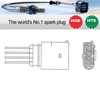 Image of 1x NGK NTK Oxygen O2 Lambda Sensor OZA659-EE14 OZA659EE14 (0388)