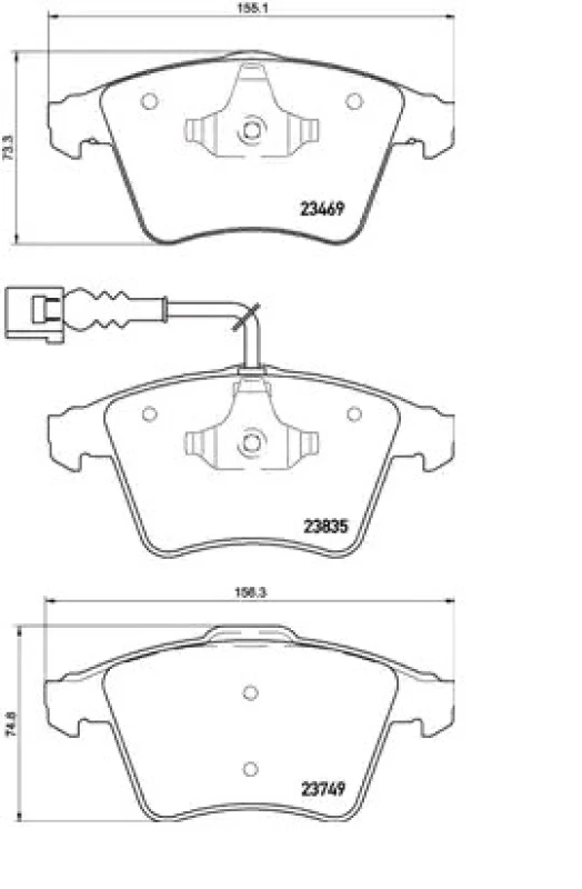 Image of BREMBO Brake pad set BREMBO P 85 149