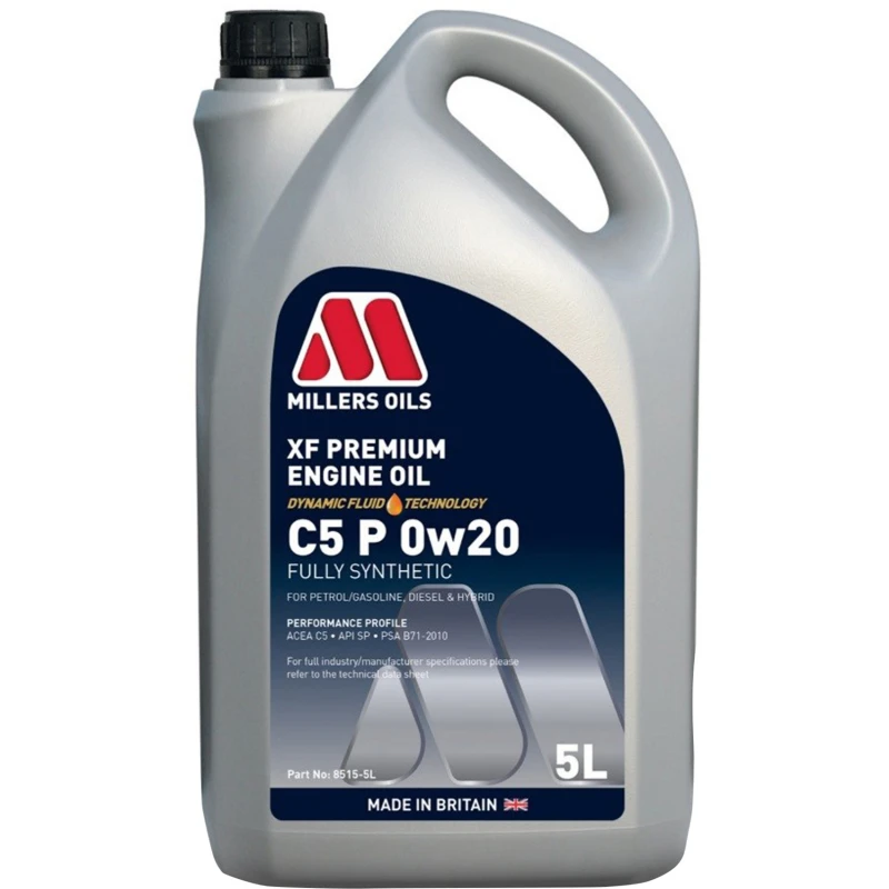 Image of MILLERS OILS 8515-5 Engine oil Capacity: 5l, 0W-20, Full Synthetic Oil Engine Oil (1862)
