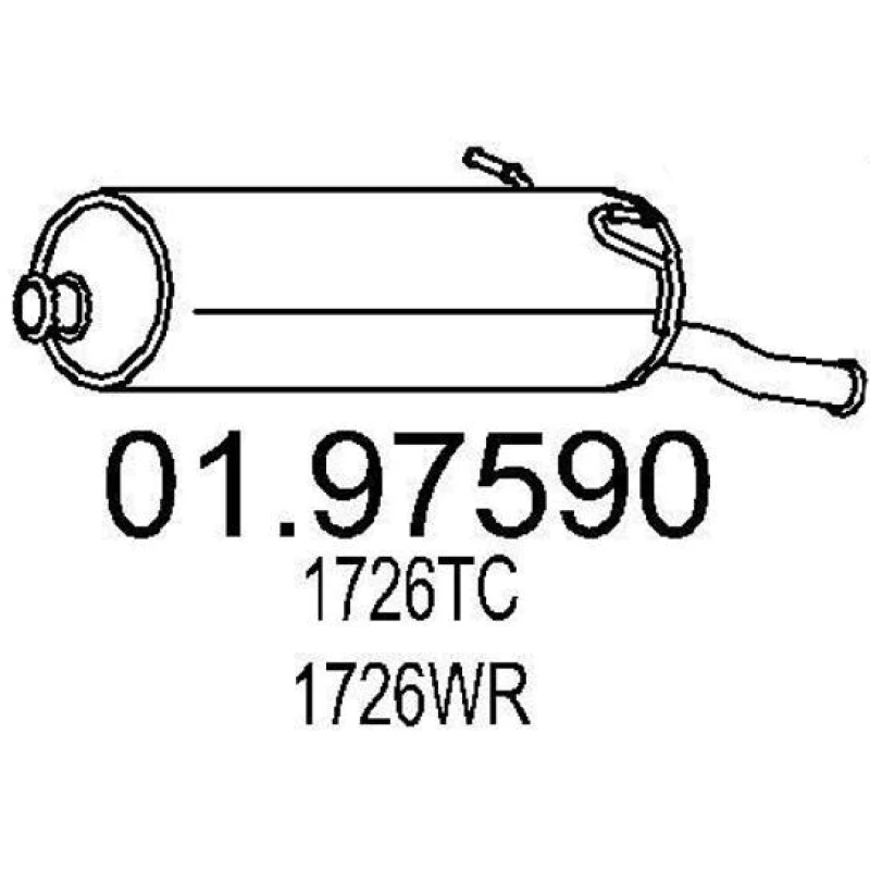 Image of MTS 01.97590 Rear silencer End Silencer (3437)