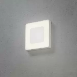 Image of Konstsmide Carrara Outdoor Modern Wall Lamp, Square Dim To Warm White 25W LED, IP54
