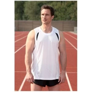Image of PT Mens Running Vest (White/Black/Silver) 42-44"