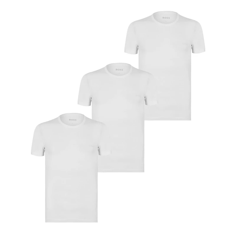 Image of Boss 3-pack Classic T-Shirts Regular Fit T-Shirts S White 59759127350
