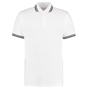 Image of Kustom Kit Mens Tipped PiquA Short Sleeve Polo Shirt (2XL) (White/Navy)