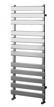 image of Wickes Haven Flat Panel Designer Towel Radiator - Chrome 1200 x 500 mm