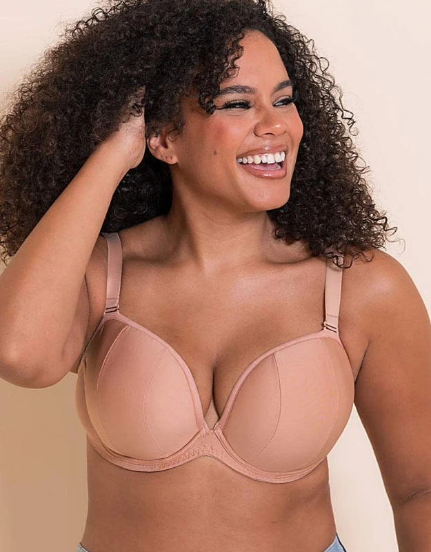 Image of Curvy Kate Curvy Kate Superhero Multiway Plunge Bra Latte - Curvy Kate - Size: 36FF Latte Female 36FF VK92825