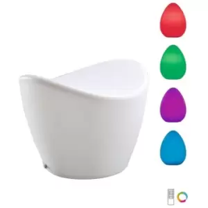 Image of Portable garden lamp Cool matte white 1 bulb 43cm