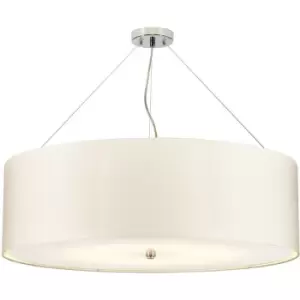 Image of Elstead - LightBox Pearce 34" Cylindrical Pendant with Polished Chrome Ceiling Pan