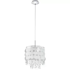 Eglo Fedra 2 - 1 Light Ceiling Pendant Chrome with Crystals, E27