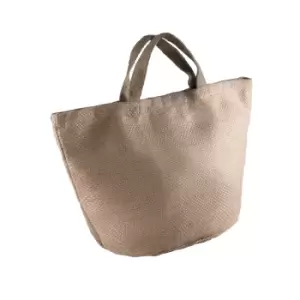 Image of Kimood Womens/Ladies Fashion Jute Bag (Pack of 2) (One Size) (Natural/Cappuccino)