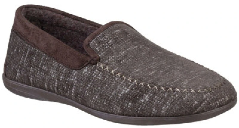 Image of Cotswold Stanley Loafer Slipper - Brown Brown 6.5
