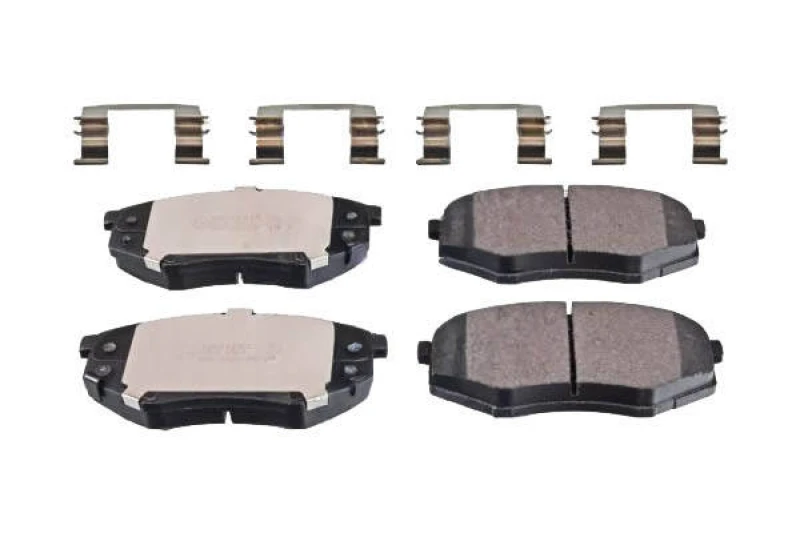 Image of Blue PRINT ADG042162 Brake pad set Front Axle, with acoustic wear warning, with staples Brake Pad Set,disc brake (402)