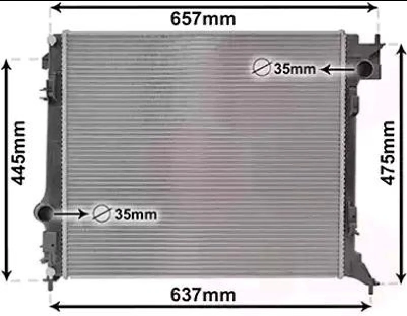 Image of VAN WEZEL 13012701 Engine radiator Aluminium, Brazed cooling fins Radiator,engine cooling (470)
