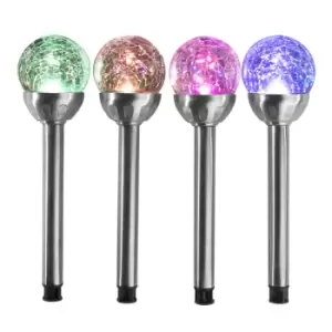 Image of Crackle Globe Solar Lights - Set of 4 Pukkr