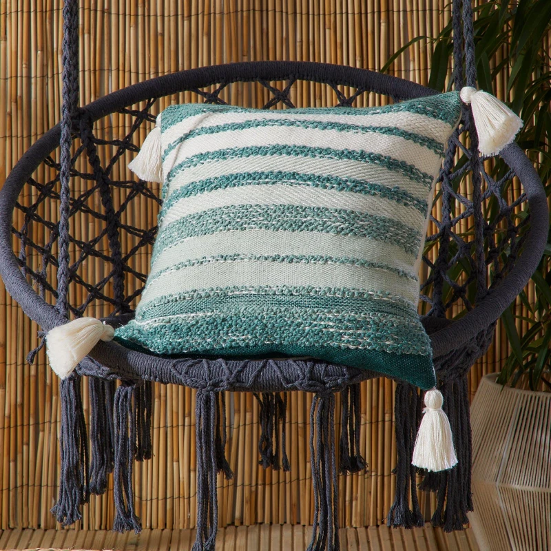 Image of Drift Home 'Grayson' Outdoor Eco-Friendly Garden Filled Bench Cushion Green