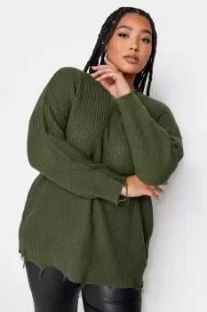 Image of Distressed Knitted Jumper