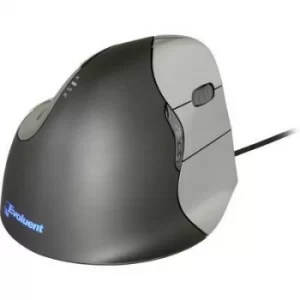 image of Original Bakker Elkhuizen Evoluent4 Righthanded Ergonomic Vertical Mouse BlackGrey